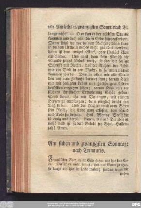 Am sieben und zwanzigsten Sonntage nach Trinitatis.