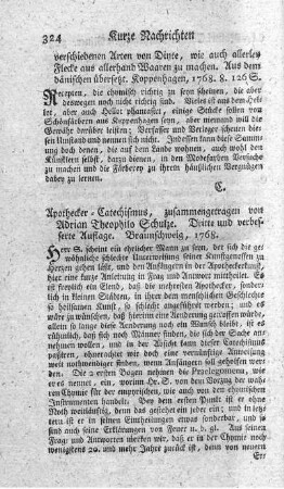 Apothecker-Catechismus. 3.verb.Aufl.
