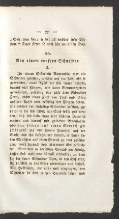 20. Von einem tapfern Schneider.