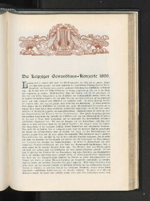 Die Leipziger Gewandhaus-Konzerte 1899