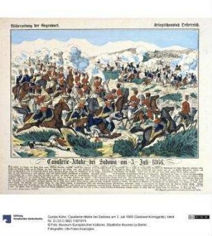 Cavallerie-Attake bei Sadowa am 3. Juli 1866 (Sadowa=Königgrätz)