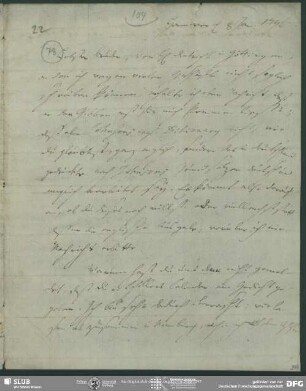 Eigenh. Brief von Johann Carl Fürchtegott Schlegel an August Wilhelm von Schlegel, Hannover, 08.01.1796