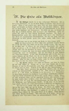 IV. Die Erde als Weltkörper