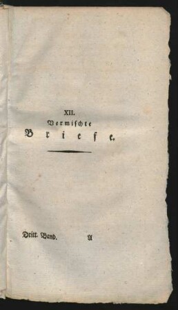 XII. Vermischte Briefe