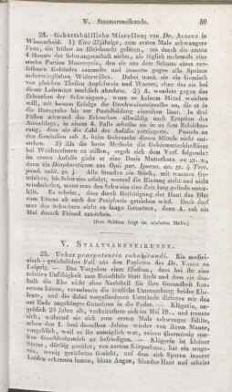 V. Staatsarzneikunde.