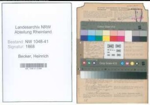Entnazifizierung Heinrich Becker , geb. 18.03.1919 (Bahnpolizist)