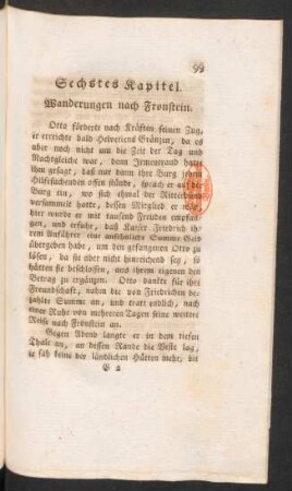 Sechstes Kapitel. Wanderungen nach Fronstein.