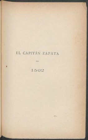 El capitán Zapata - 1562