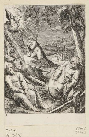 Jesus im Garten von Gethsemane, Blatt 2 der Folge "Passionsgeschichte"
