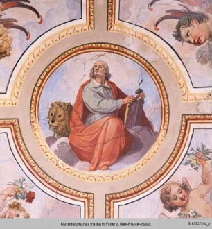 Zyklus mit Szenen aus dem Leben Jesu, den Evangelisten und Engeln : Evangelist Markus