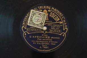 L' africaine : (Pays merveilleux) / (Meyerbeer)