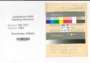Entnazifizierung Wilhelm Ruschmeier , geb. 12.12.1886 (Polizist)