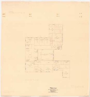 Villa von der Heydt, Berlin-Tiergarten Umbau: Grundriss Dachgeschoss mit Einzeichnung der Heizkörper 1:100