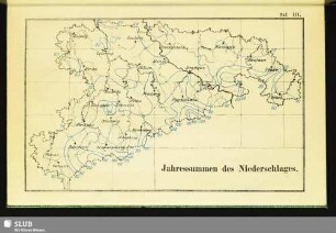 Taf. III. Jahressummen des Niederschlages