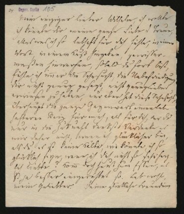 Brief an Wilhelm Hensel : wohl Frühjahr/Sommer 1829