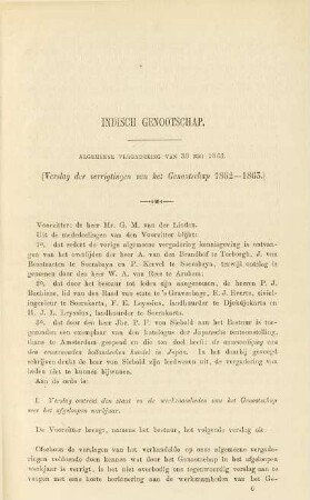 Algemeene vergadering van 30 Mei 1863