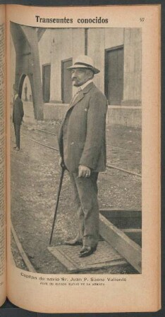 Capitán de navio Sr. Juan P. Sáenz Valiente, jefe de Estado Mayor de la Armada - [Retrato]