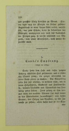 5. Condé's Empörung. (1651 - 1654.)