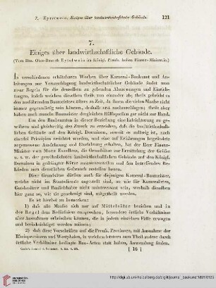 4: Einiges über landwirthschaftliche Gebäude