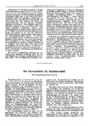 Die Lehrmittelstelle für Luftfahrttechnik : [Nichtamtlicher Teil]