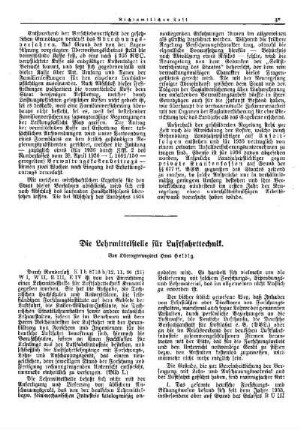 Die Lehrmittelstelle für Luftfahrttechnik : [Nichtamtlicher Teil]