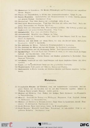 Miniaturen (Nr. 711-747)