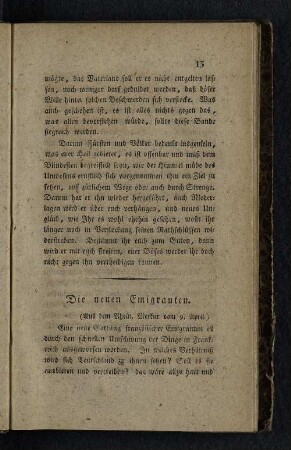 Die neuen Emigranten.