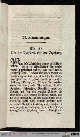 Vorerinnerungen