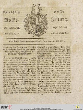 Erster Band. Sieben und Dreißigstes Stück