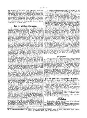 Bei der Redaktion eingegangene Schriften