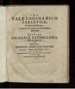 Valetudinarium Infantile