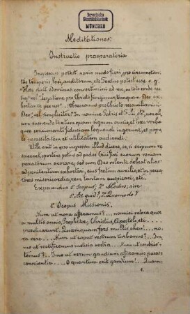 Meditationes et instructiones pro S. S. missionibus