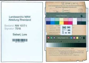 Entnazifizierung Lore Siebert , geb. 09.09.1917 (Gewerbelehrerin)