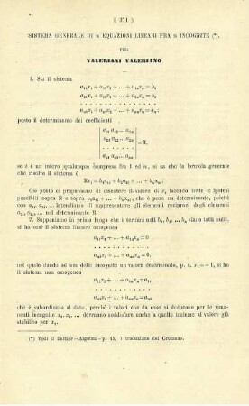 Sistema generale di ... .