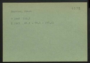 Stutter, Ernst