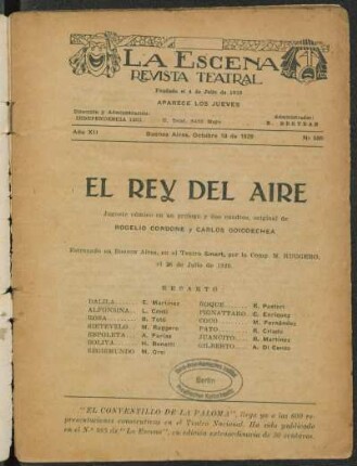 El rey del aire : juguete cómico en un prólogo y dos cuadros