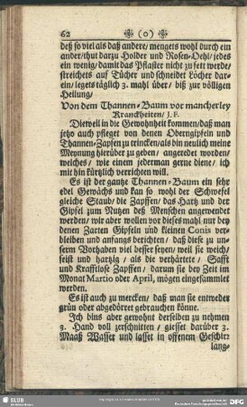 Von dem Tannen-Baum vor mancherley Kranckheiten