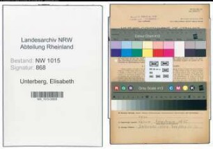 Entnazifizierung Elisabeth Unterberg , geb. 26.10.1912 ()