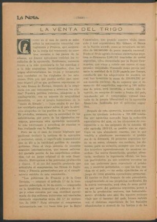 La venta del trigo