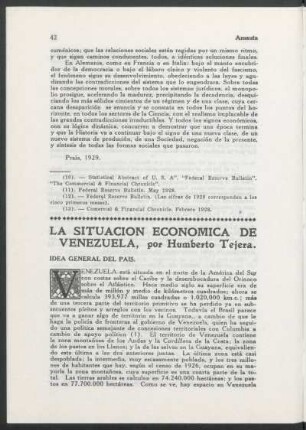 La situación económica de Venezuela