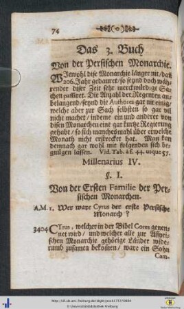 Das 3. Buch. Von der Persischen Monarchie.