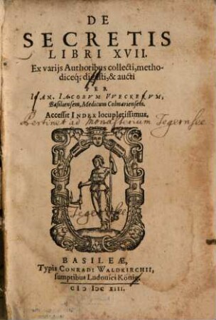 De Secretis Libri XVII : Accessit Index locupletissimus
