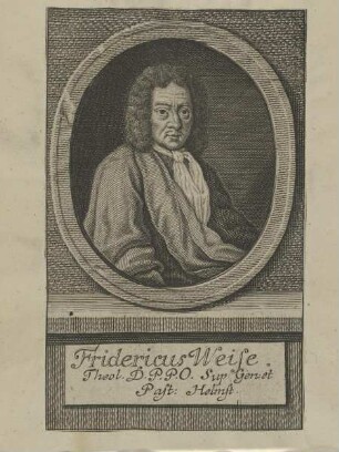 Bildnis des Fridericus Weise