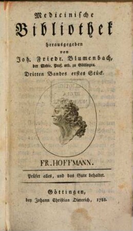 Medicinische Bibliothek. 3, 3. 1788/95