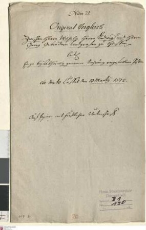 Vergleich zwischen den Landgrafen-Brüdern Wilhelm IV. von Hessen-Kassel, Ludwig IV. von Hessen-Marburg und Georg I. von Hessen-Darmstadt zur Beile...