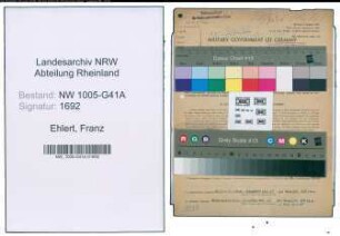 Entnazifizierung Franz Ehlert , geb. 23.03.1913 (Bahnpolizist)