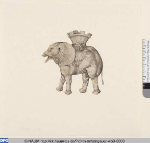 Elefant, eine Sänfte tragend
