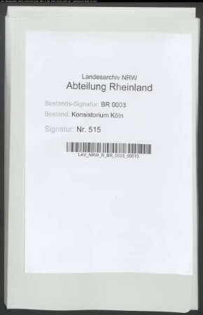 Prüfung der Kandidaten der Theologie (Einzelfälle)
