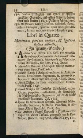 34-93, Libri in Quarto