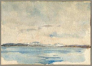 Döllgast, Hans; München; Bayern; Aquarellstudien - See mit Bergpanorama